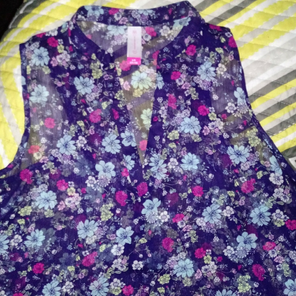 🔥Sheer Floral High Low Tank